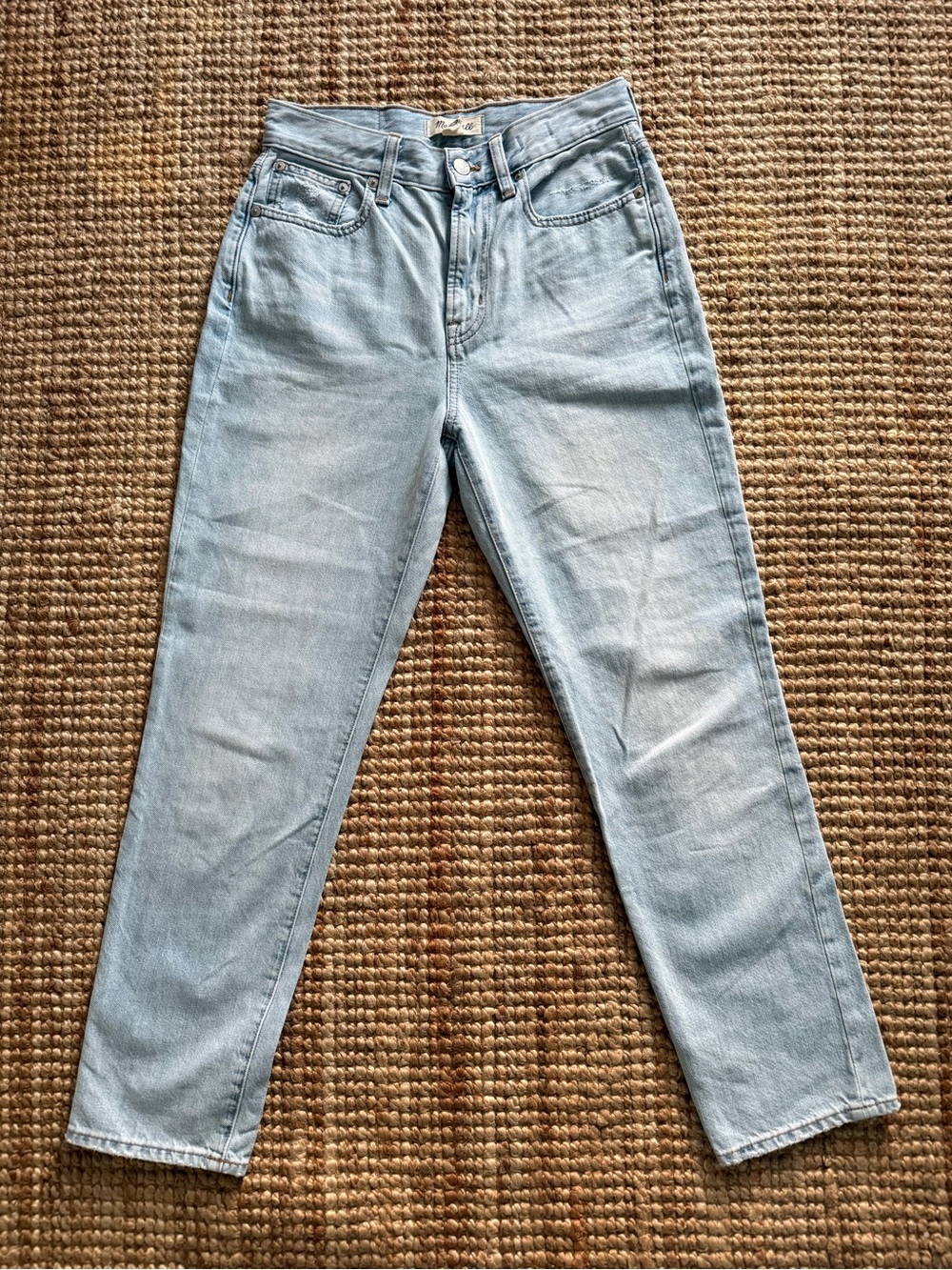 Madewell The Perfect Vintage Jean Light Wash High Rise Straight Jeans Size 26